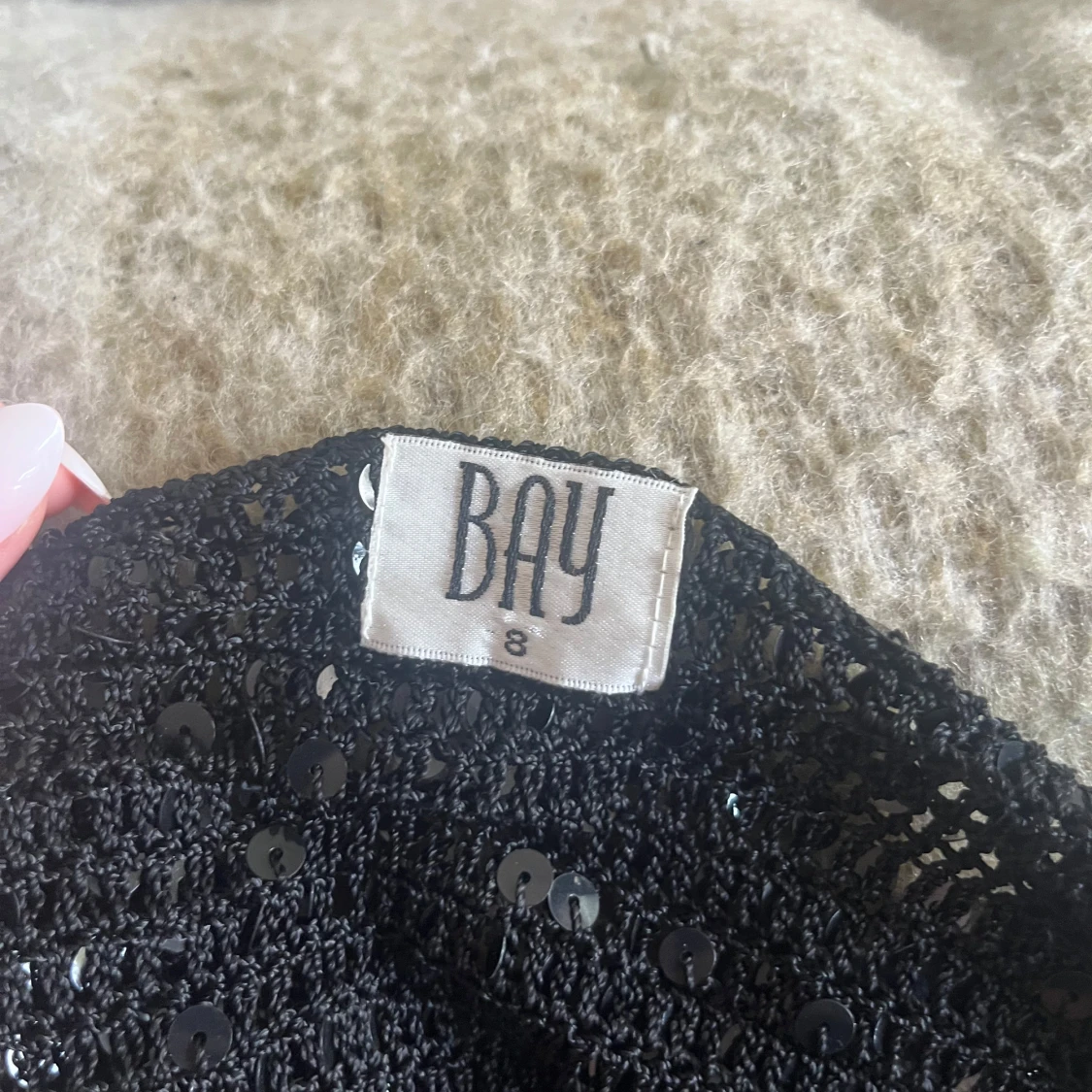 Svart paljettprydd topp från Bay - 1