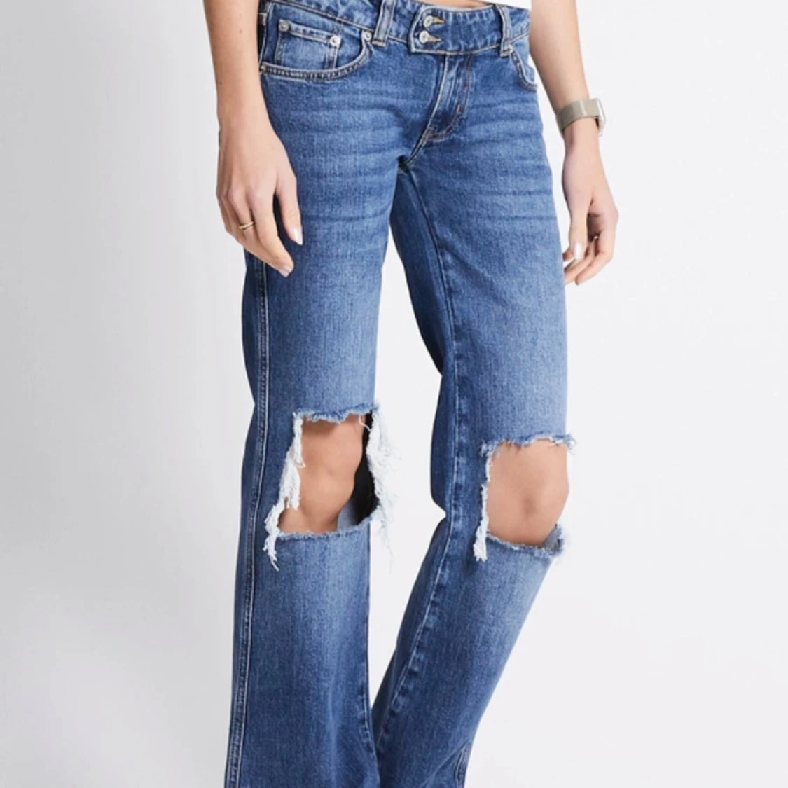 Lågmidjade bootcut jeans - 1