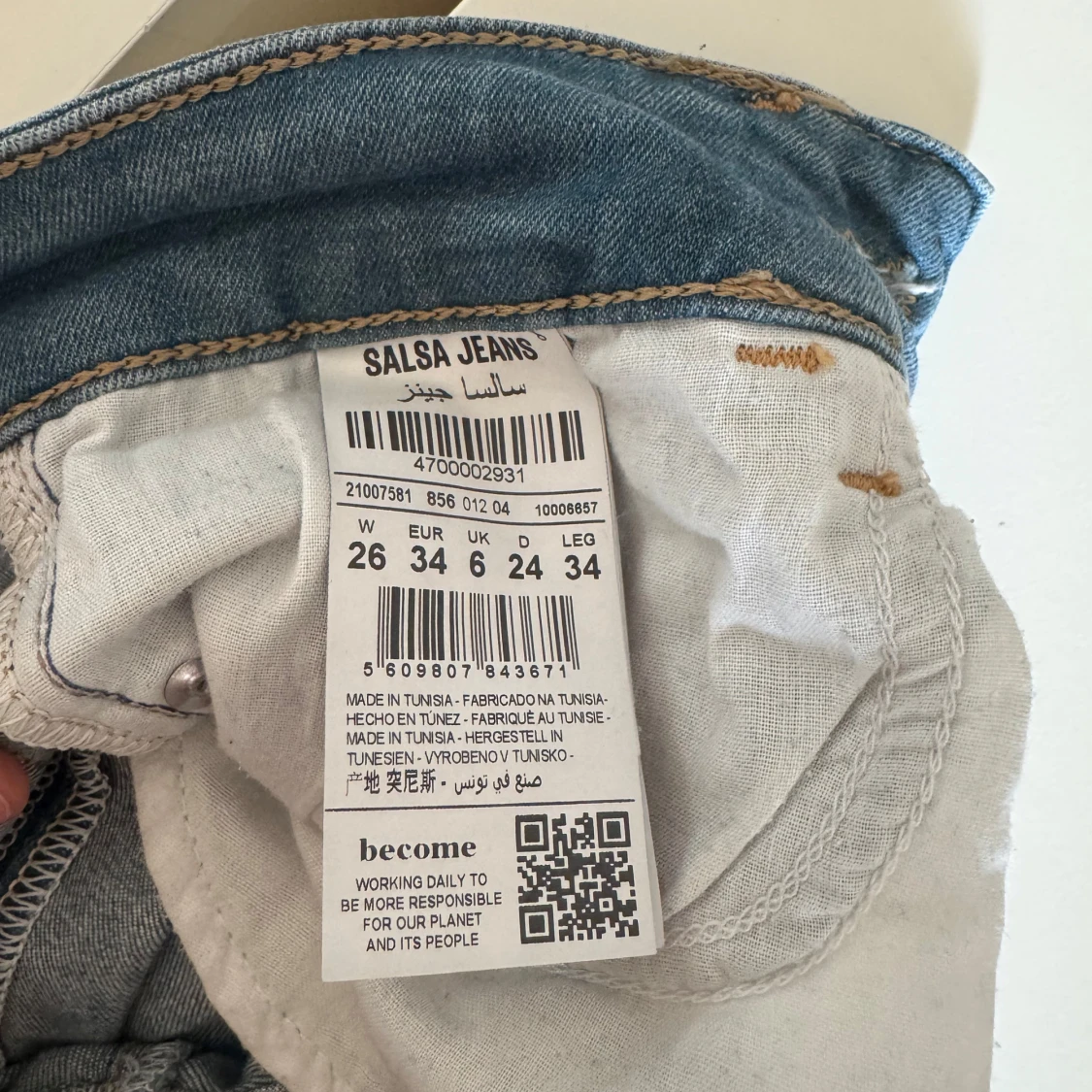 Blå bootcut jeans från Salsa Jeans - 2