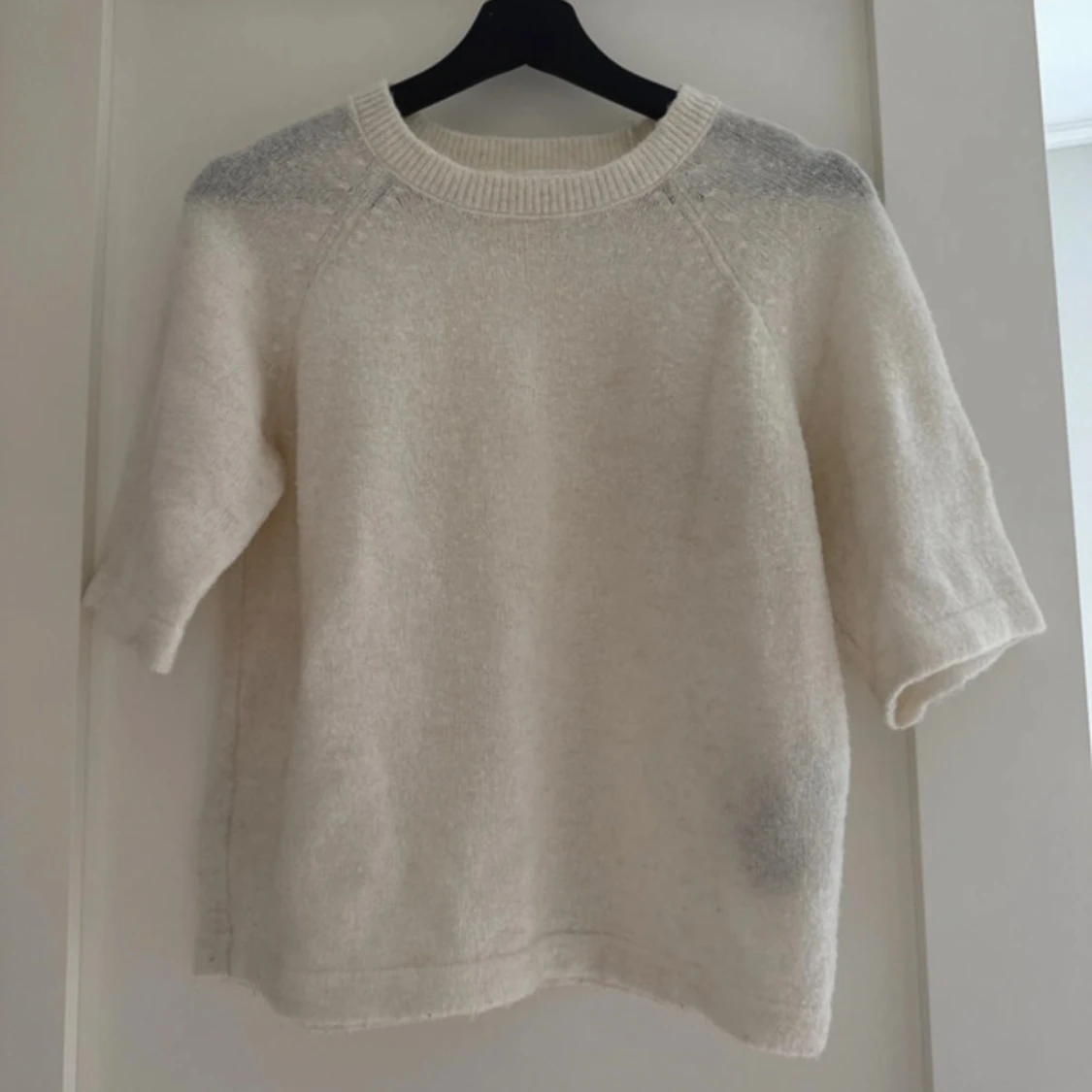 Vit stickad tröja från Selected Femme