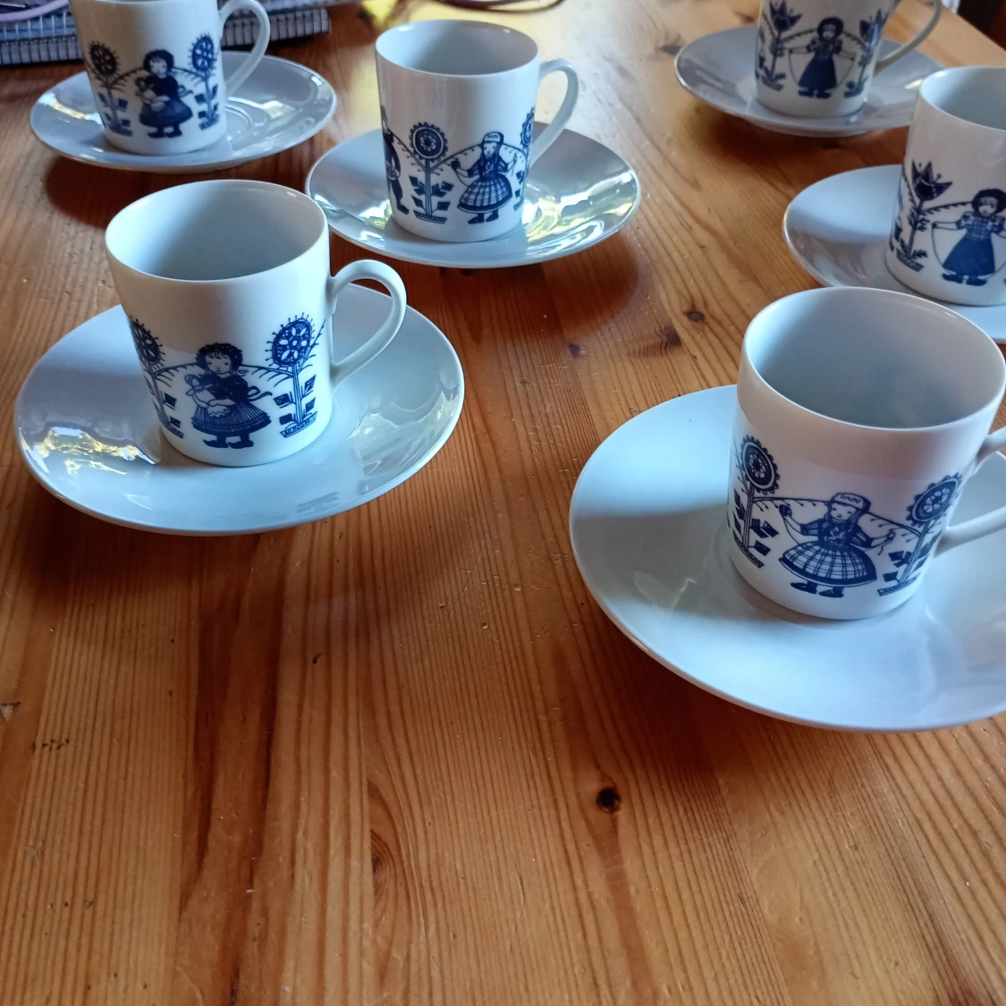 Retro Kaffekoppar med fat Bavaria 6 stycken.