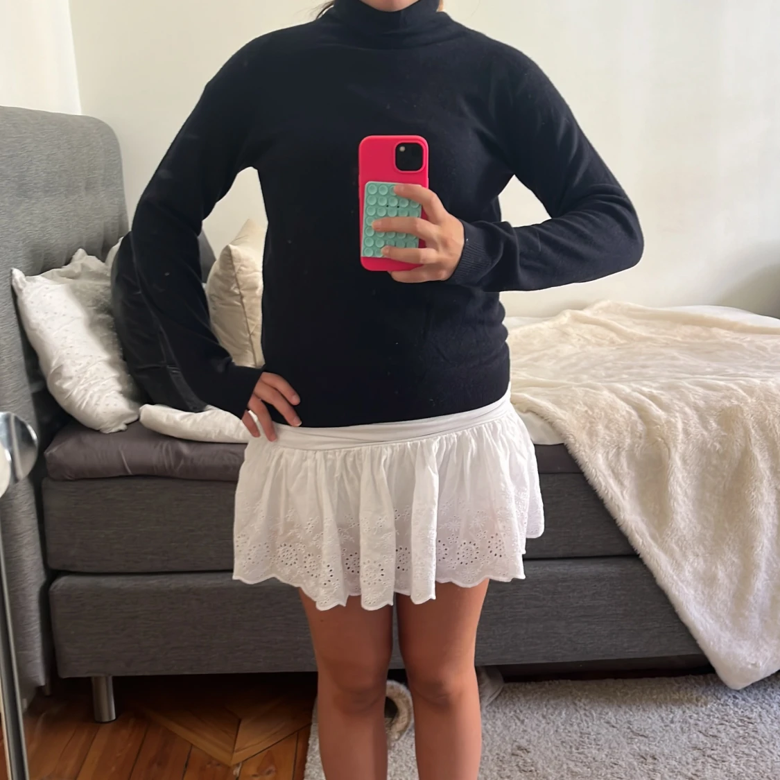 Mörkblå/svart Kashmir polotröja från Uniqlo XS - 1