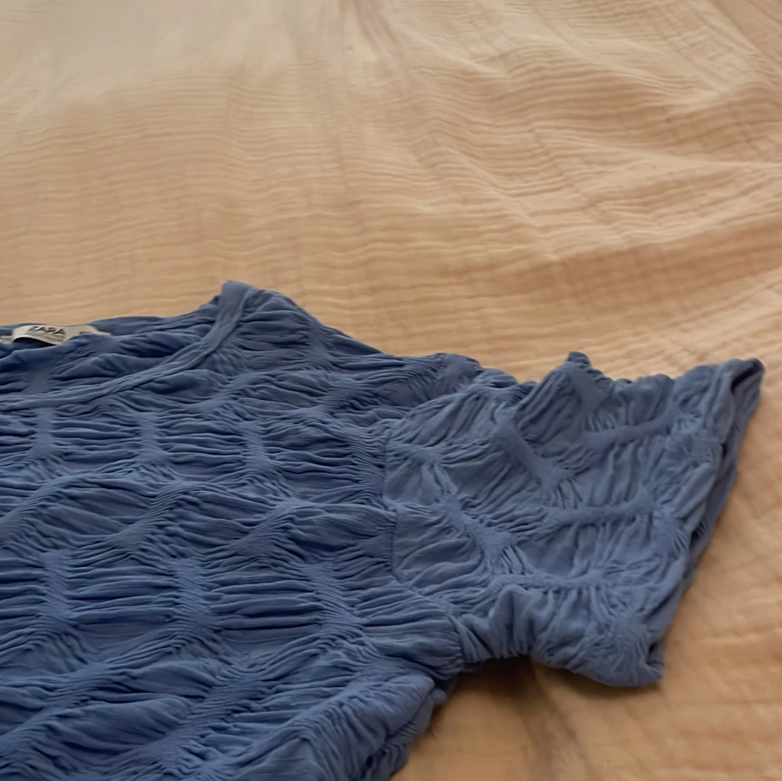 Blå ribbad topp från Zara - 3