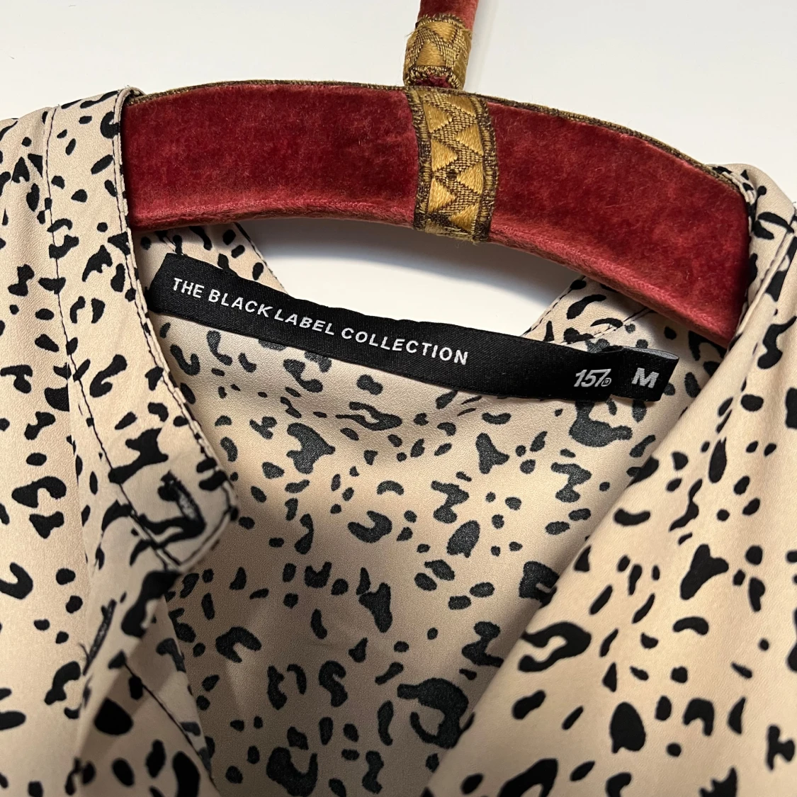 Beige leopardmönstrad klänning M - 1