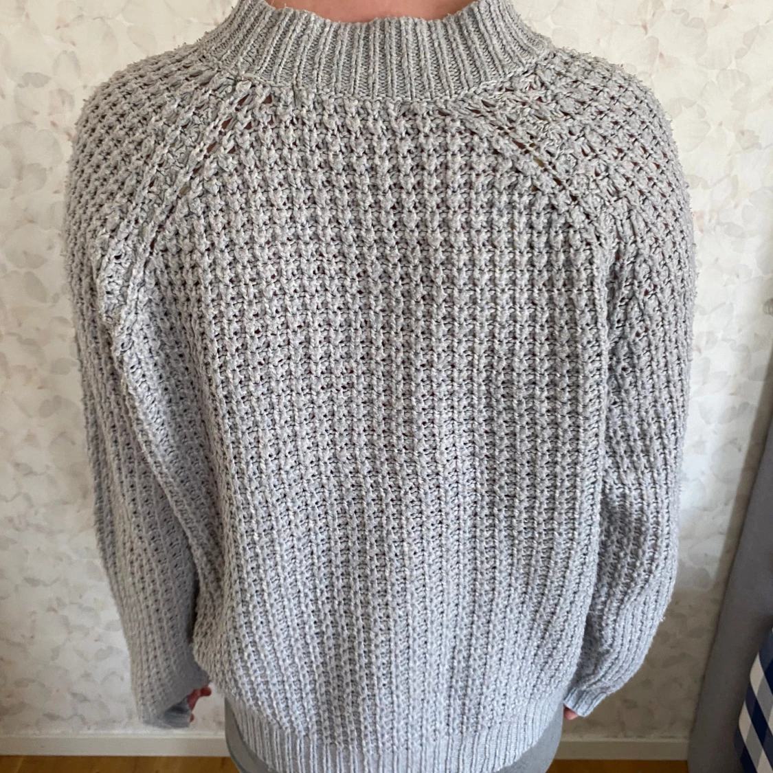 Blå stickad polotröja från 157 - 1