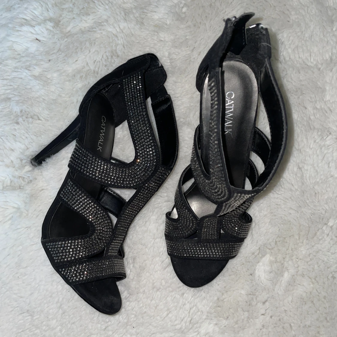 Svarta glittriga klackar från Catwalk