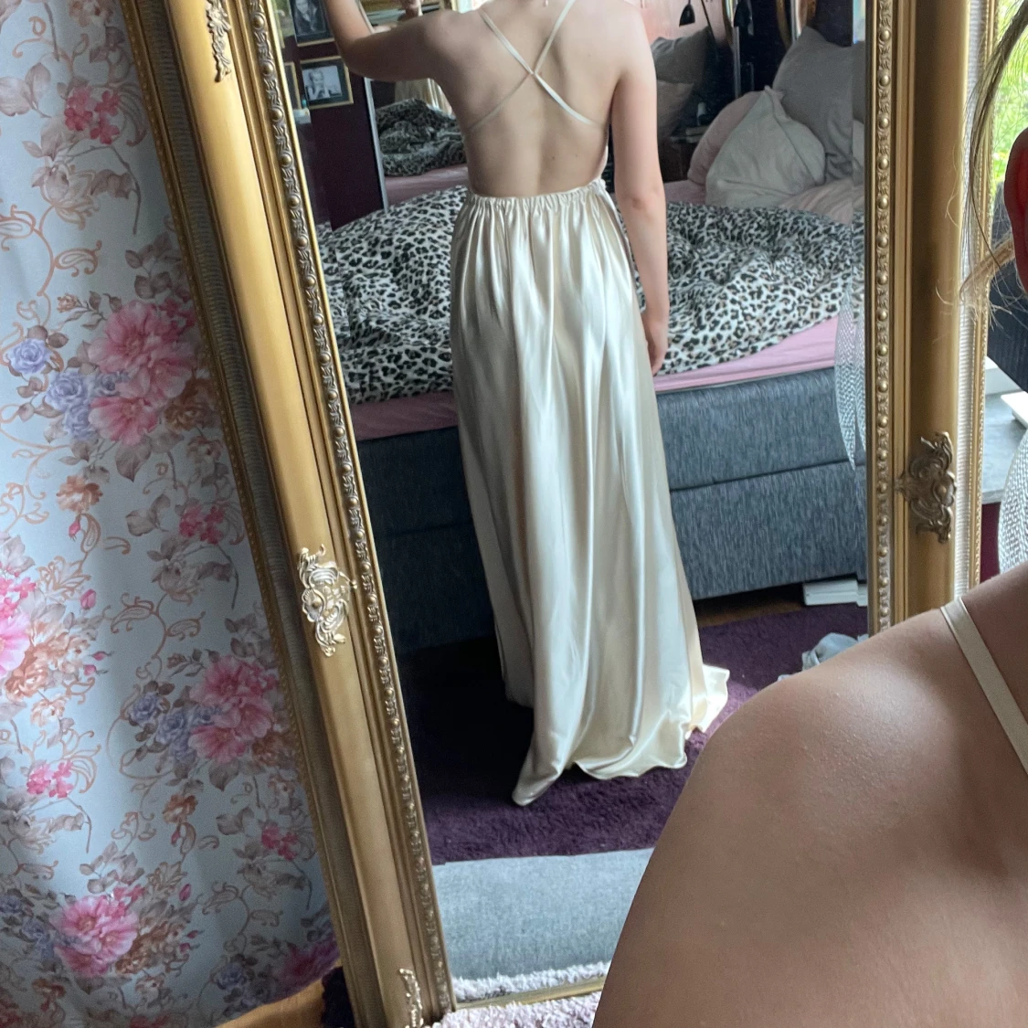 Champagnefärgad långklänning/balklänning - 2