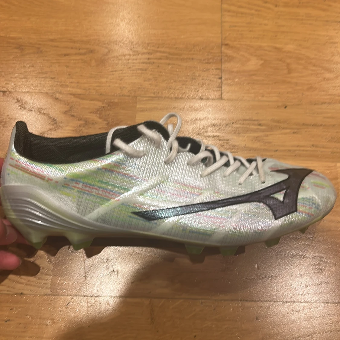Mizuno vita fotbollsskor med mönster - 1