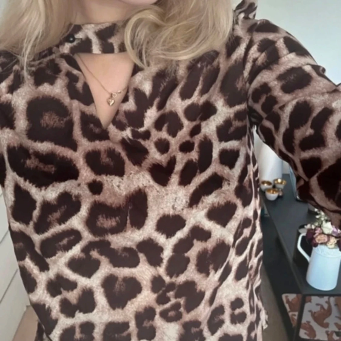 Leopardmönstrad topp - 1