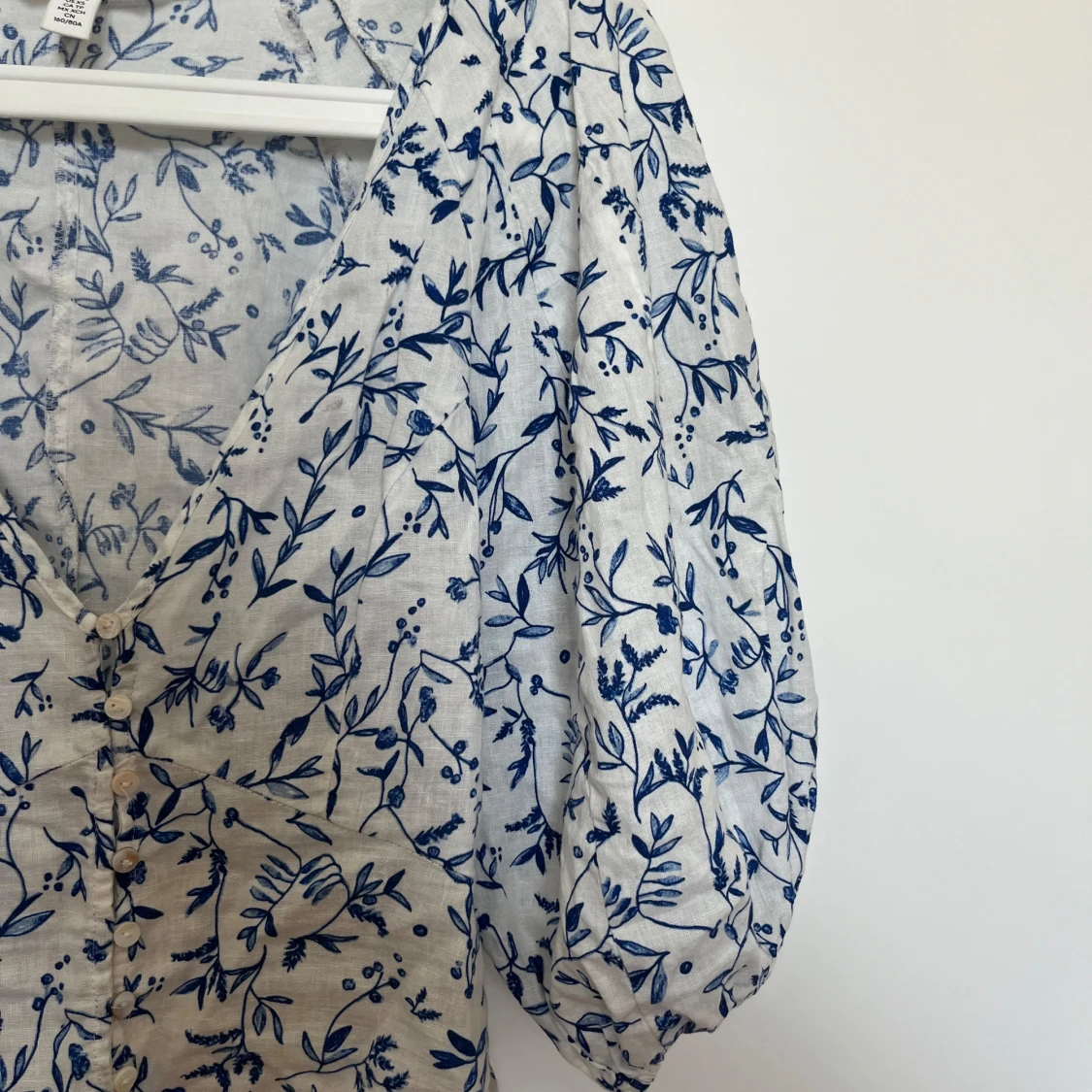 Blommig blus i linneblandning H&M XS - 3