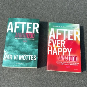 After: När vi möttes & After Ever Happy - Två böcker ur den populära After-serien av Anna Todd. Perfekt för dig som gillar intensiva kärlekshistorier och drama. Serien är känd för sina starka känslor och relationsdrama.❣️❣️När vi möttes är på svenska och väldigt bra skick och After ever happy har sina skavanker och är på engelska men inget som påverkar läsningen!! 30kr för båda!!❣️❣️