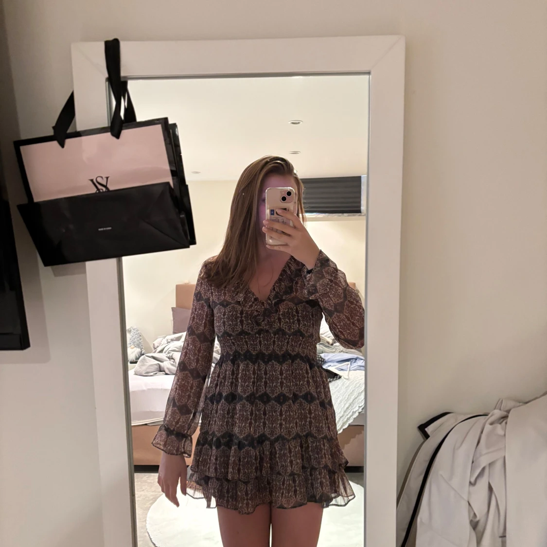 Mönstrad kortklänning från Zara