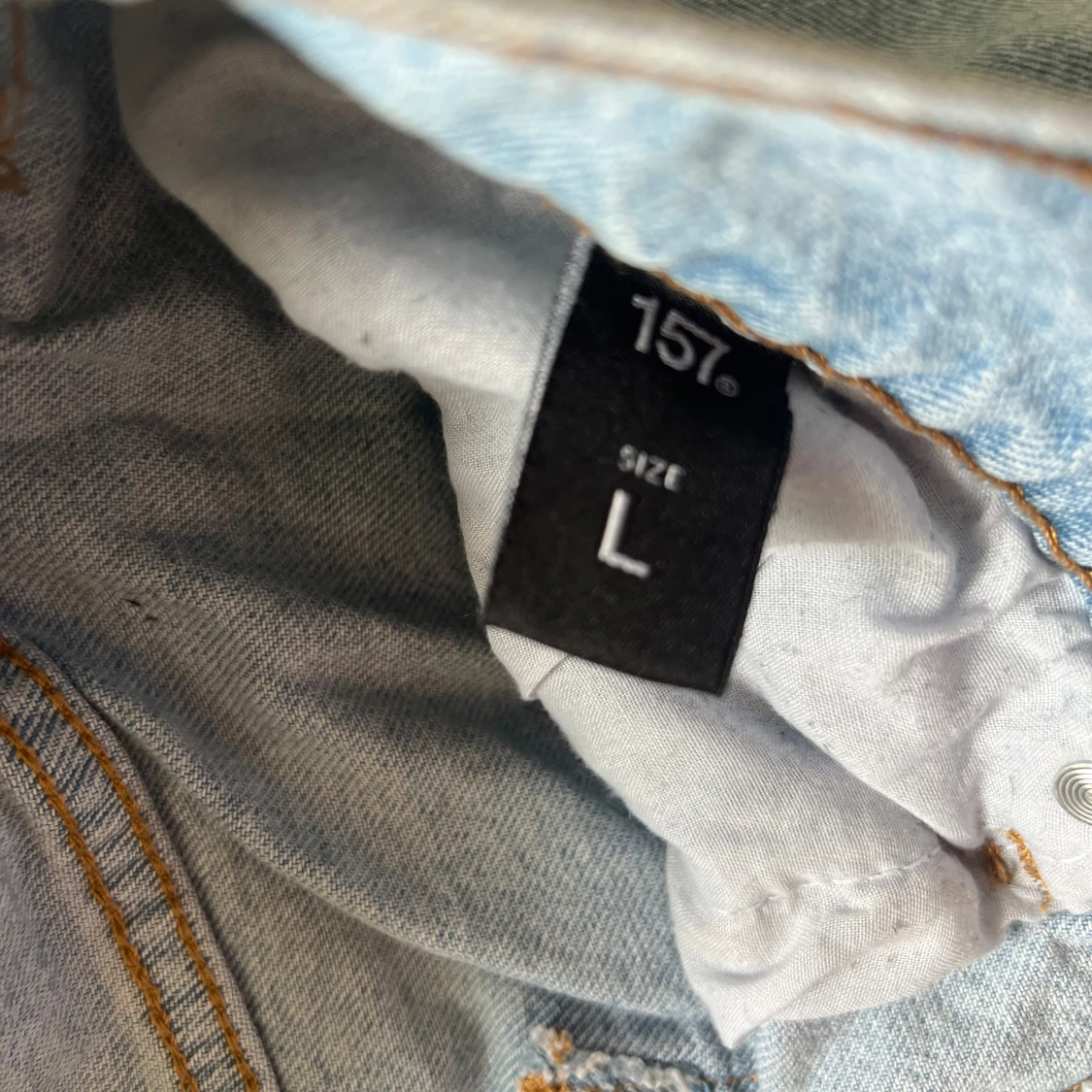 Ljusblå jeansshorts från 157 - 2