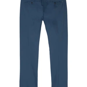 Mörkblå chinos i bomull Dondup  - Snygga mörkblå chinos med klassisk rak passform och diskreta bakfickor med knappar. Byxorna är tillverkade i mjuk bomull och har en stilren look som passar perfekt till sneakers. Perfekta för dig som gillar en clean och enkel stil.