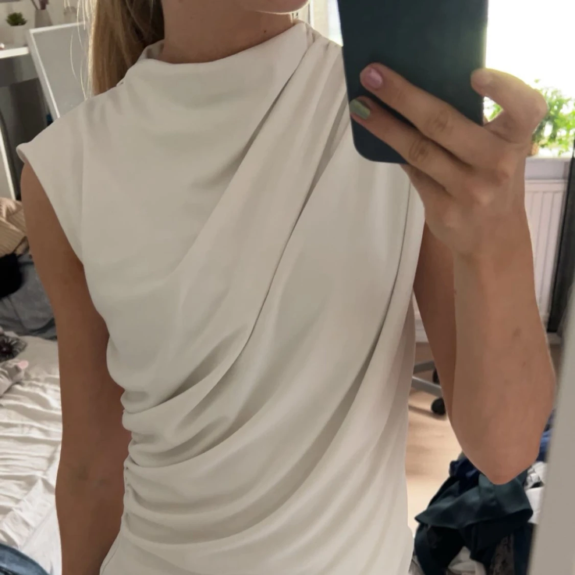 Vit  ärmlös topp - 1