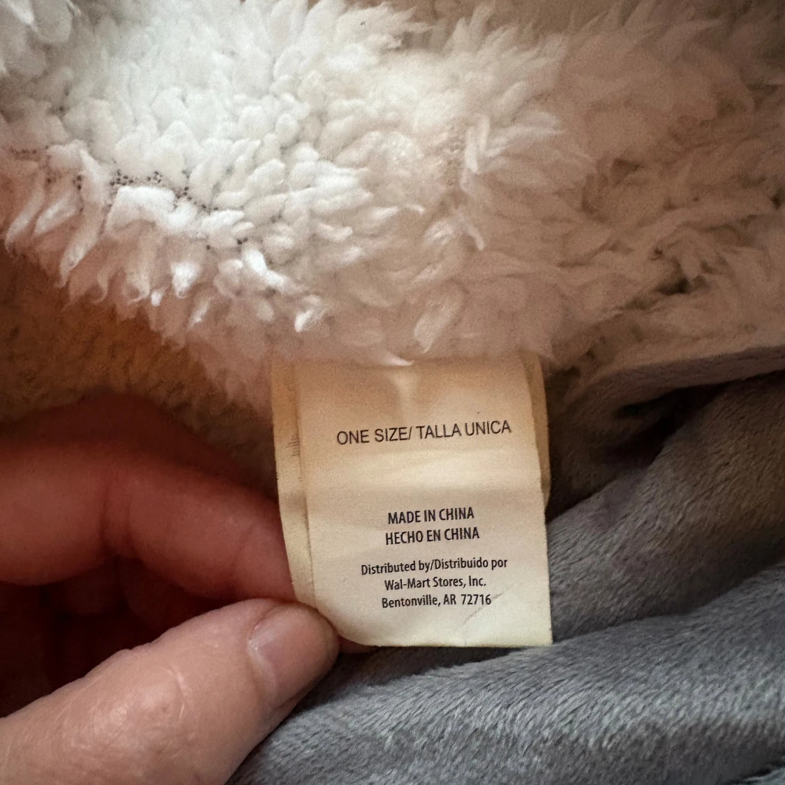 Grå oversized hoodie med teddyfoder - 3