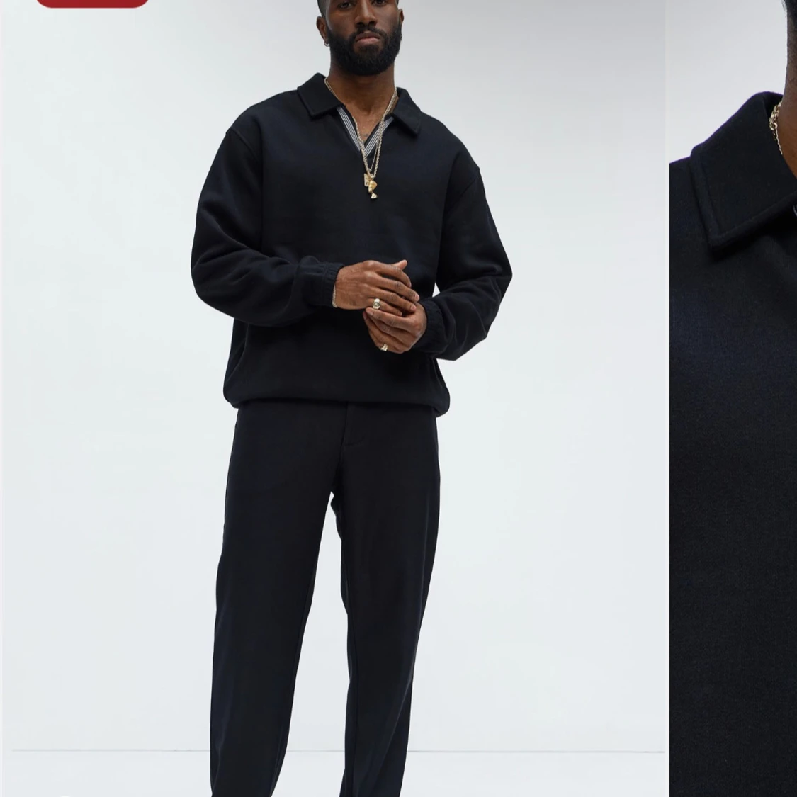 Svart oversized tröja med stor 3:a - 4