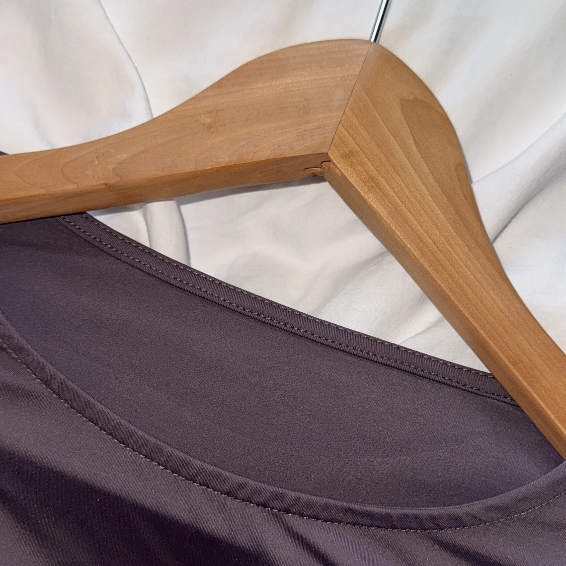 Mörklila långärmad croppad topp - 2