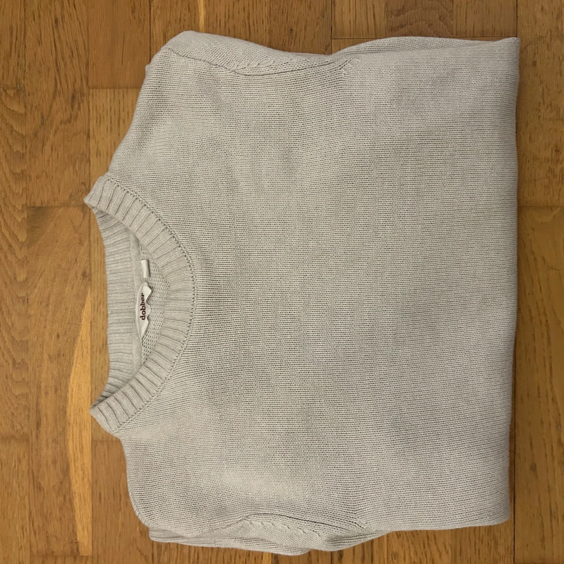 Ljusgrå stickad tröja från dobber  - 2