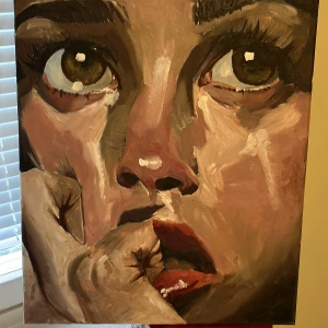 Original Handmålad konst signerad  - Handgjord konst är i nyskick och nygjord. Fin till hemmet och har en fin och djup mening backom, är 40x50cm. Är signerad 