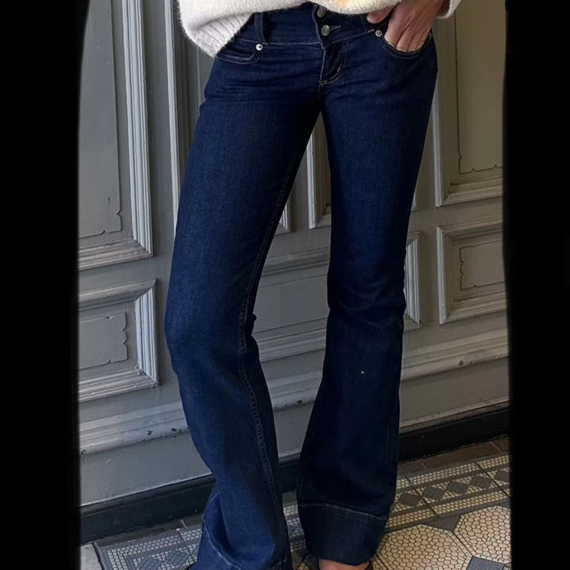 Blå bootcut jeans från Junkyard