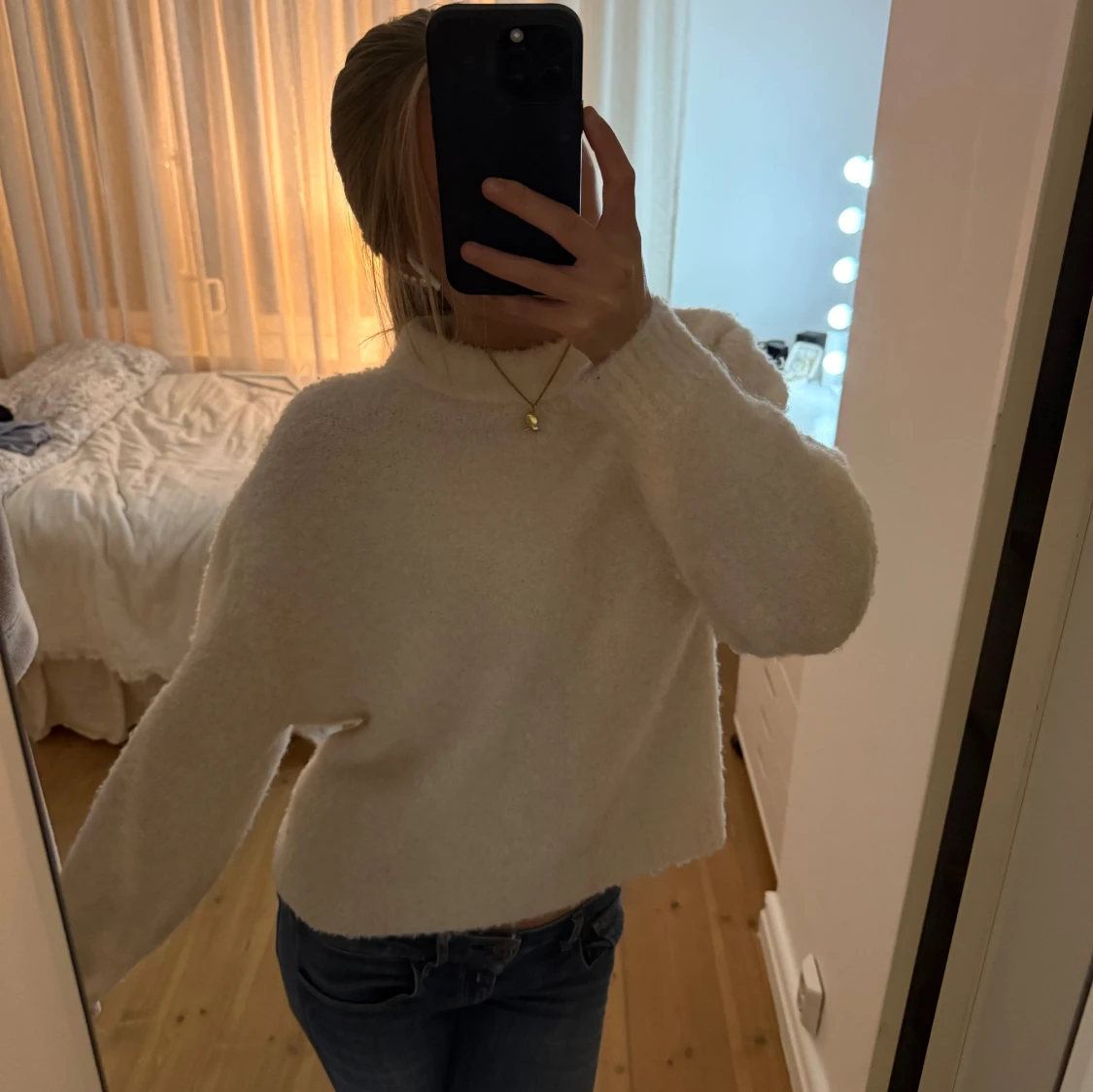 Vit polotröja från Kappahl i S - 1