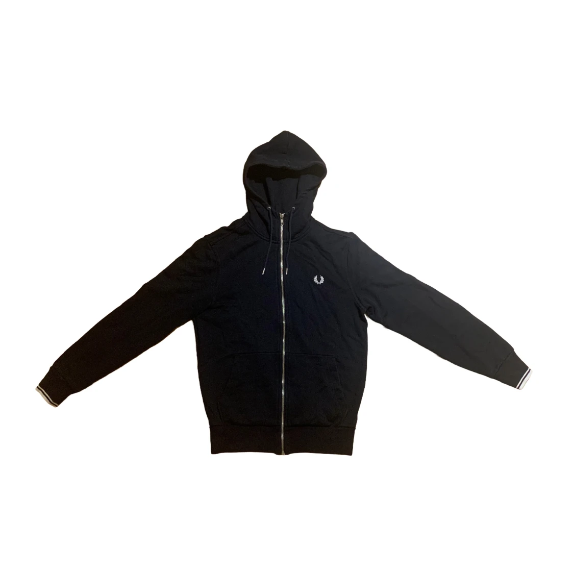 Fred Perry mörkblå hoodie S - 1