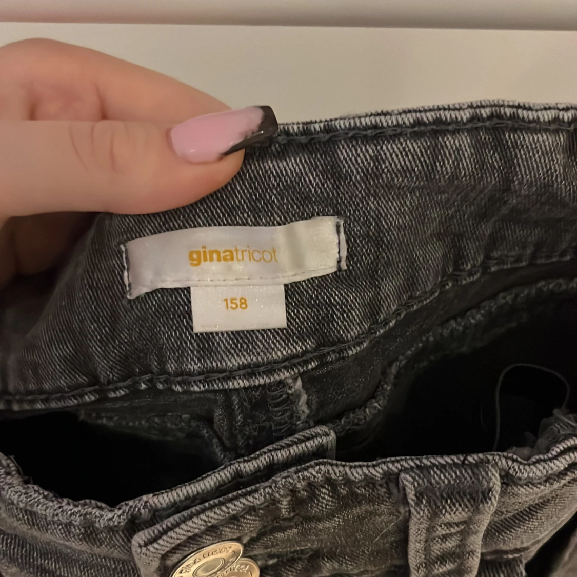 Grå jeans från Gina Tricot, storlek 158 - 1