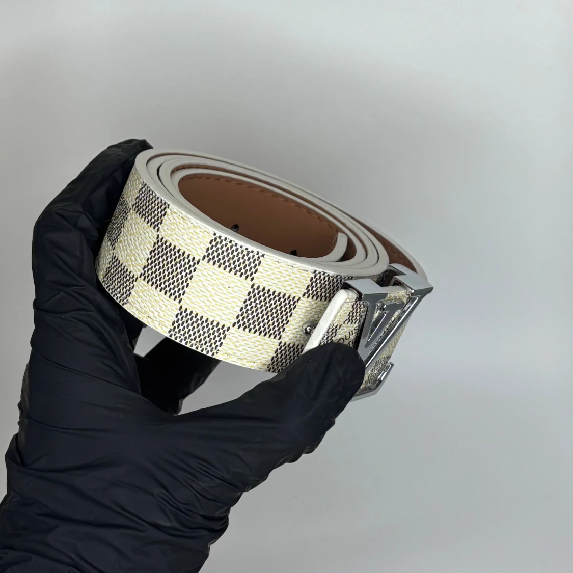 L bälte vit rutig - 1