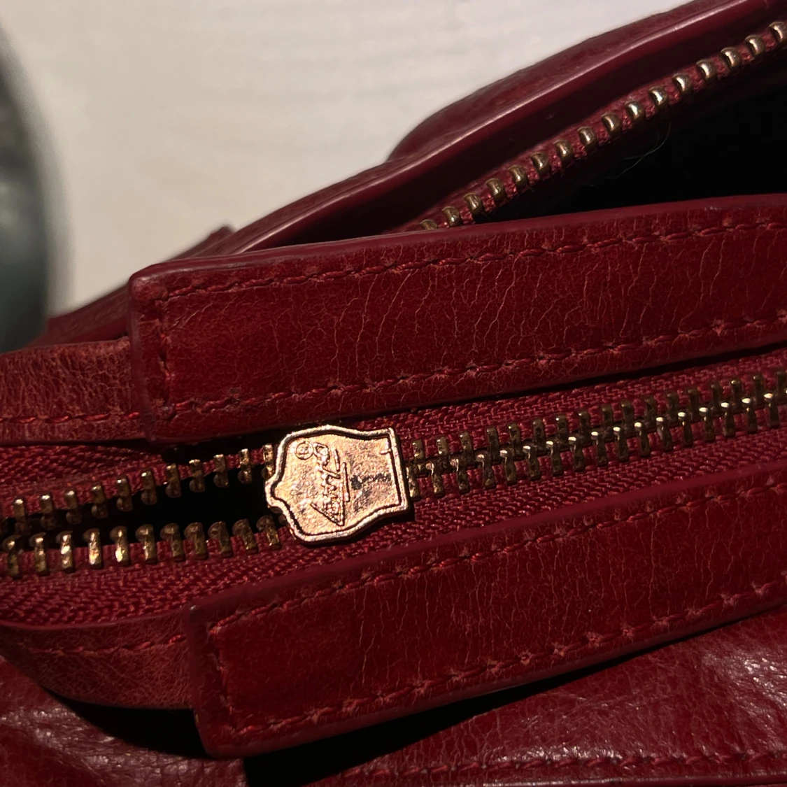 Röd Balenciaga City handväska i skinn - 4