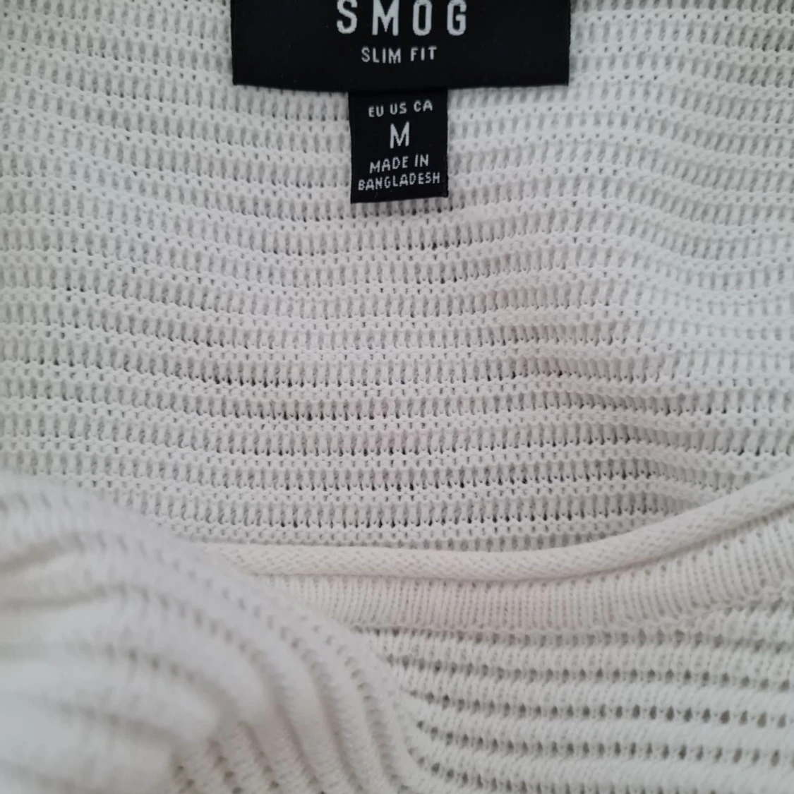 Vit ribbad tröja från SMOG (New Yorker) strl M - 2