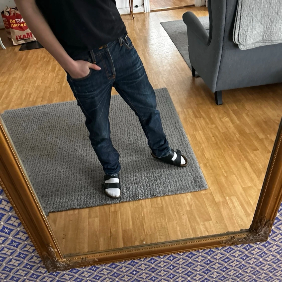 Mörkblåa Nudie Regular Alf Selvedge Jeans - 6