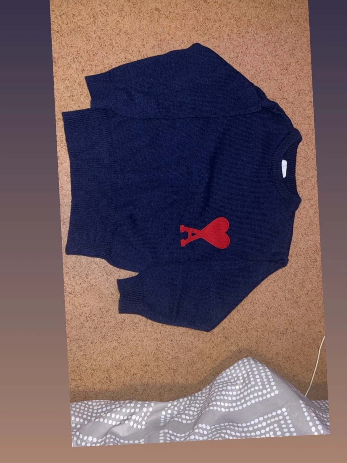 Blå stickad tröja från Ami Paris - 4