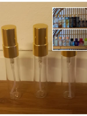 Zara splitpaket 🌸 - 3 stycken 5 ml glasdekanter med spray ✨️Välj bland dofterna som finns på listor bland bilderna 