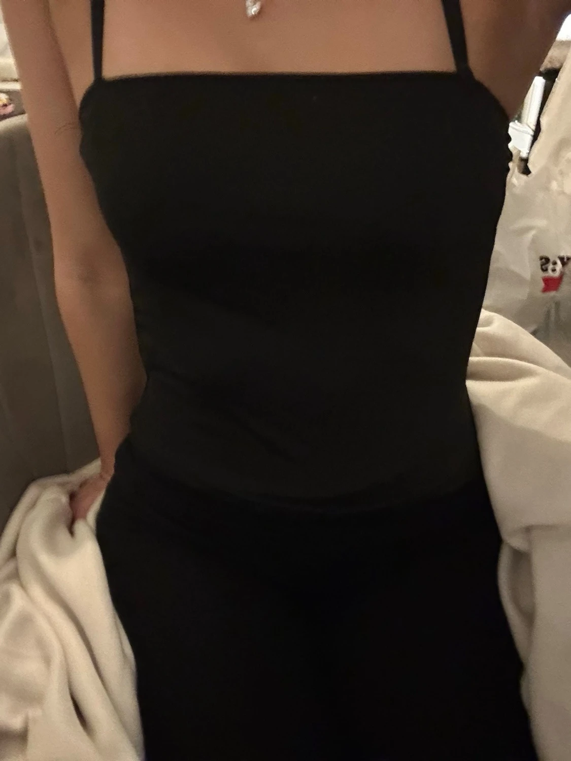 Svart croppad linnetopp