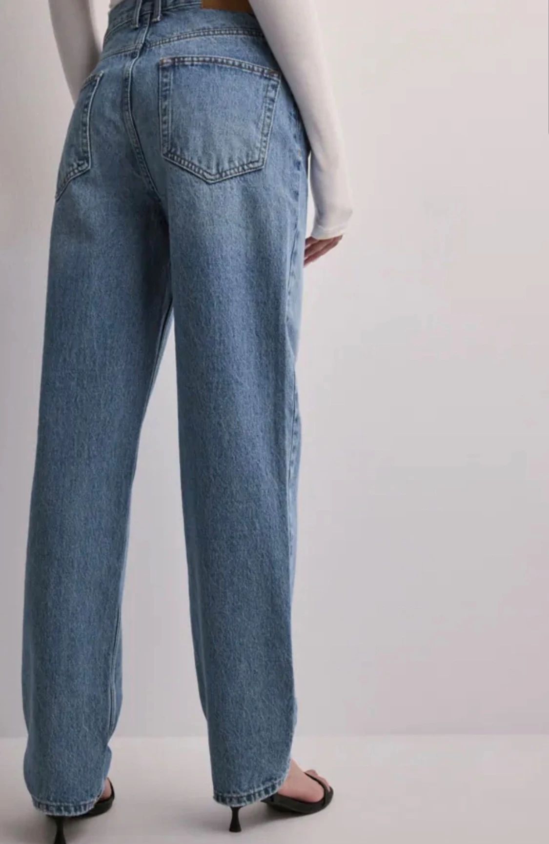Blå wide jeans - 1