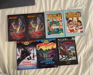 Böcker 35kr/bok - Spännande mysteriebok för unga deckarfans! Följ Dalslandsdeckarna när de löser kluriga gåtor i mörka grottor och mystiska miljöer. Perfekt för dig som gillar äventyr och spänning. 35kr/bok! Kan gå ner i pris vid försäljning av flera böcker