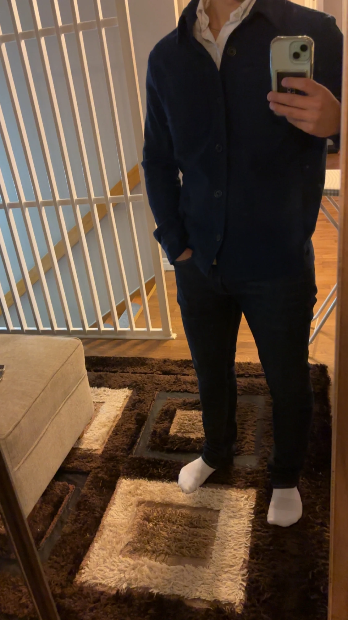 Mörkblå overshirt från D once de la sense - 1