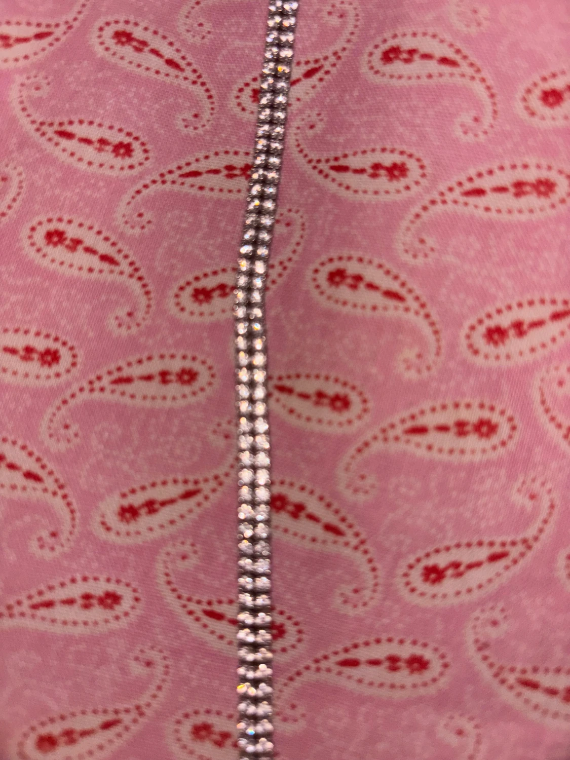 Silverfärgat strassarmband - 2