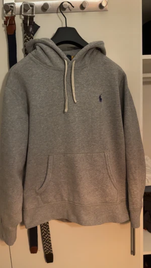 Ralph Lauren Hoodie - Grå Ralph Lauren Hoodie, köpt på NK i Stockholm och är fortfarande i bra skick, säljer då den e lite liten på mig