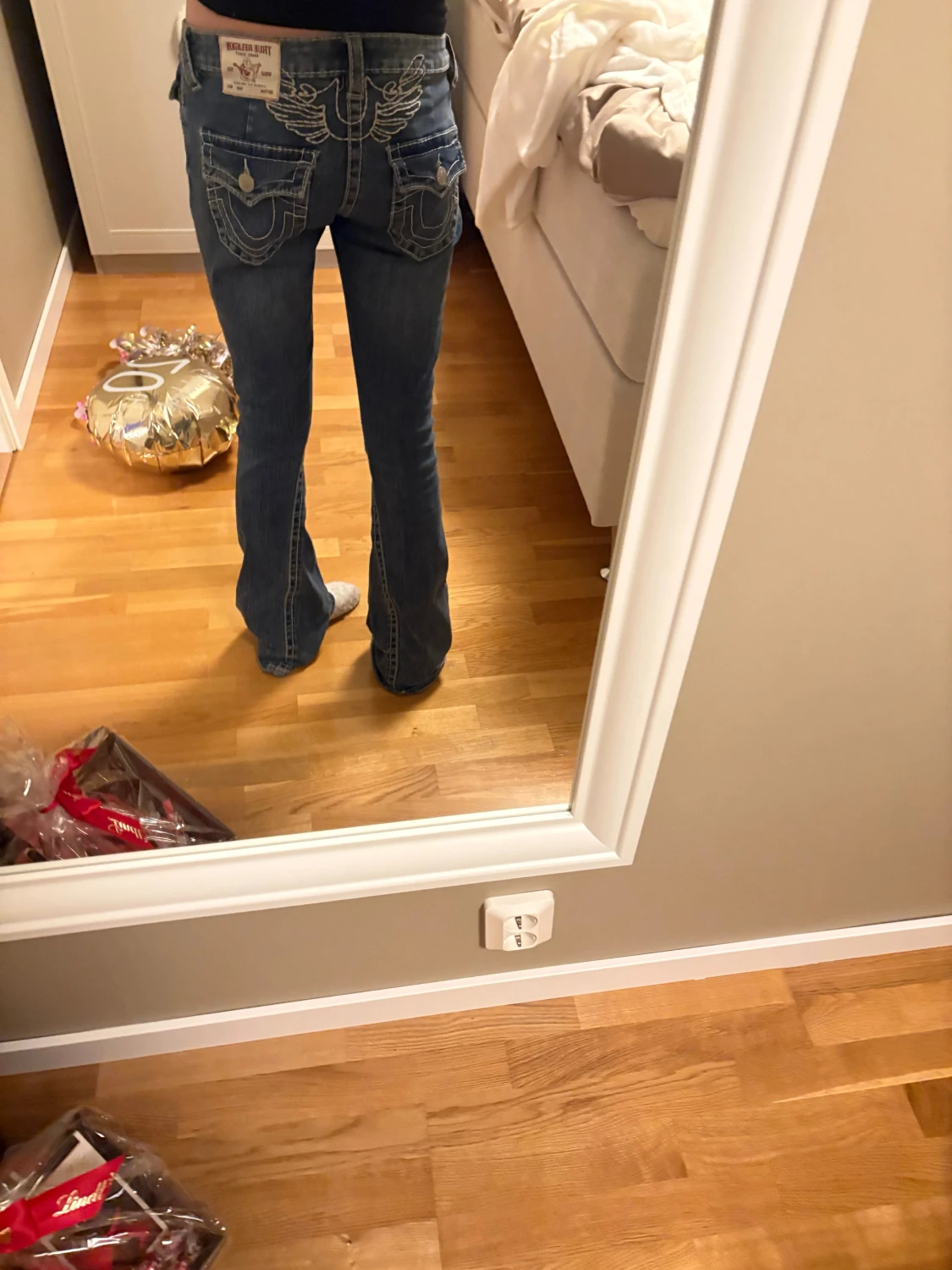 True Religion blå bootcut jeans - 4