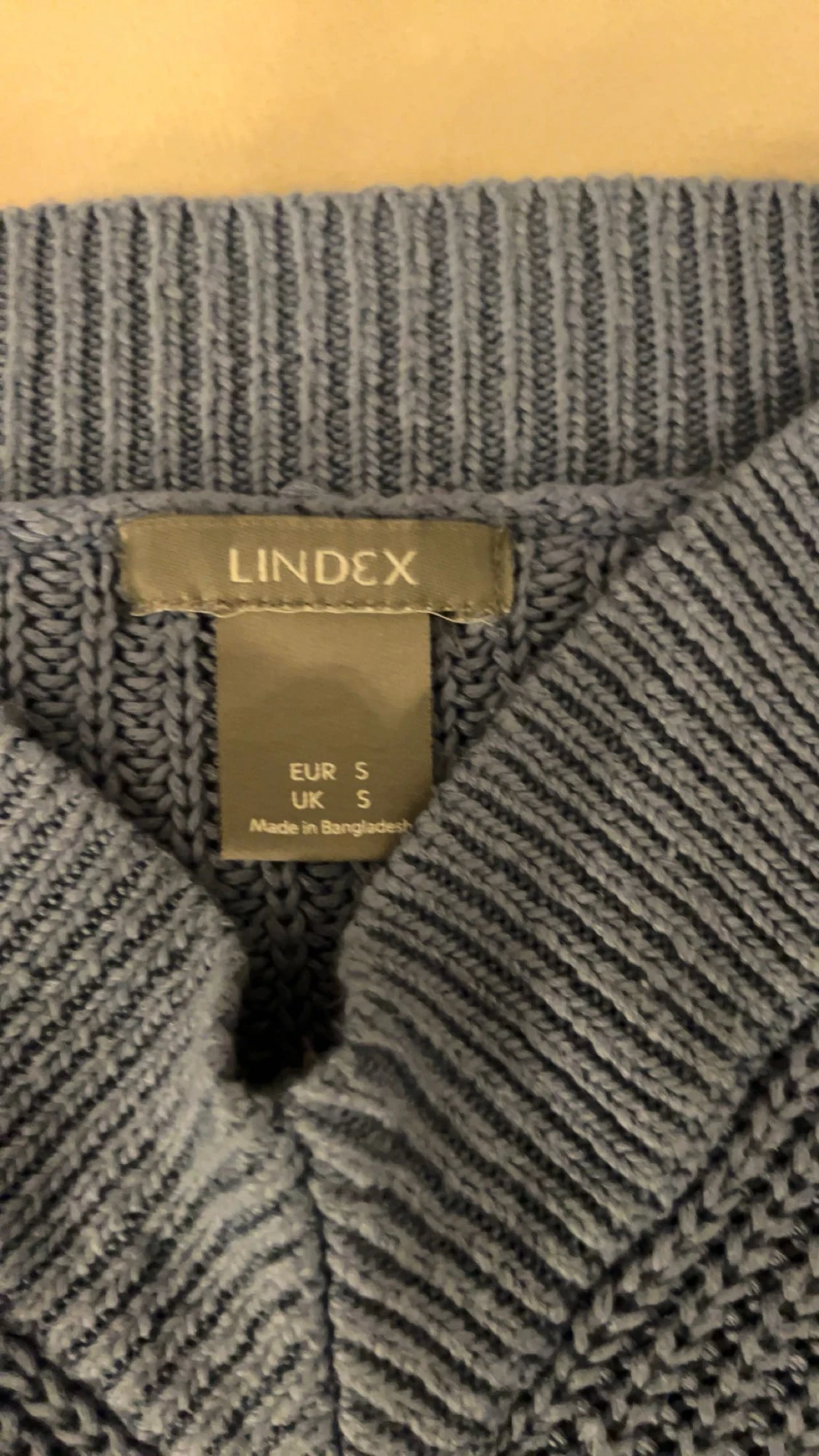 Stickad tröja- blå - 1