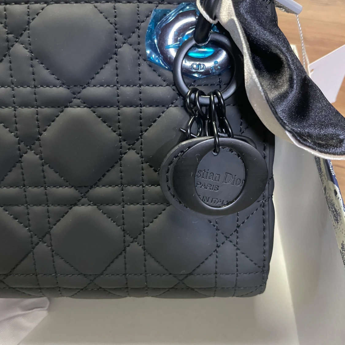 Svart Lady Dior handväska i skinn - 1