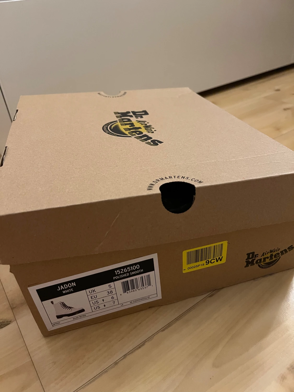 Vita Dr. Martens boots med platåsula - 6