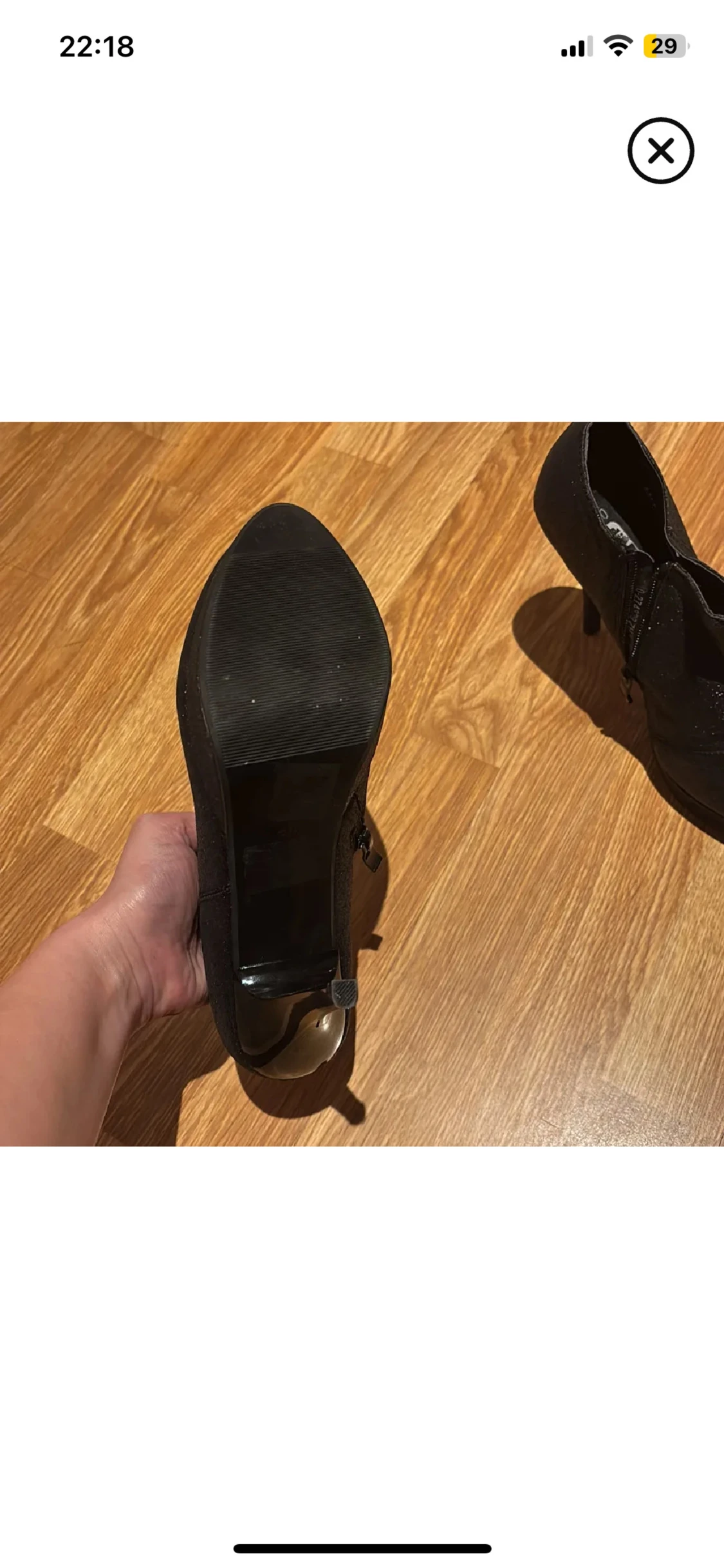 Svarta glittriga stövletter med klack - 1