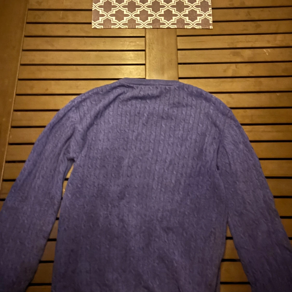 Blå kabelstickad tröja Lyle & Scott - 1