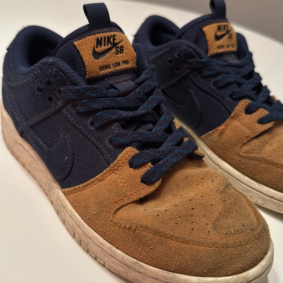 Nike SB Dunk Low Pro blå/brun mocka - 3
