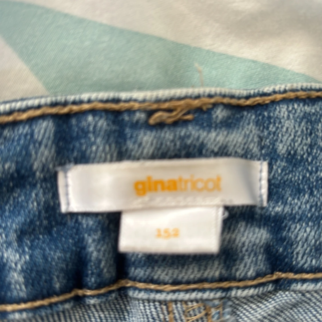 Blå bootcut jeans låg midja - 4