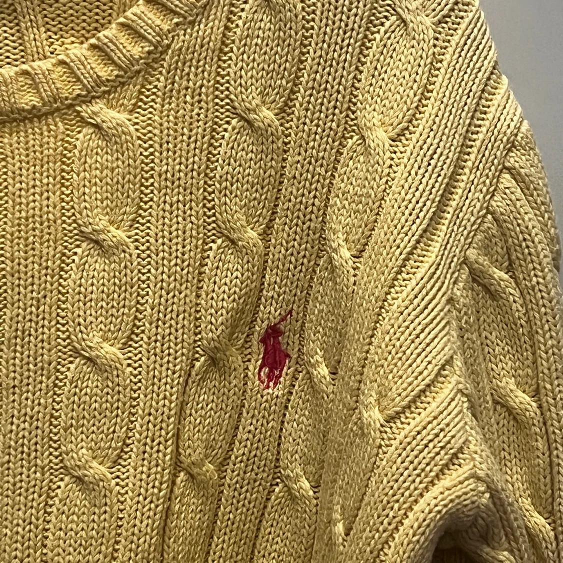 Kabelstickad beige tröja Ralph Lauren - 3