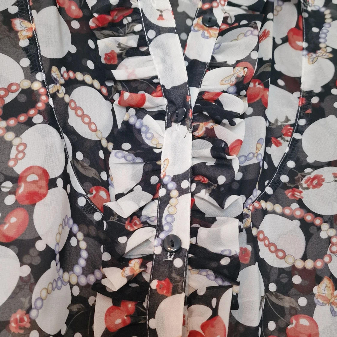 Mönstrad kortärmad blus från Red Label - 3